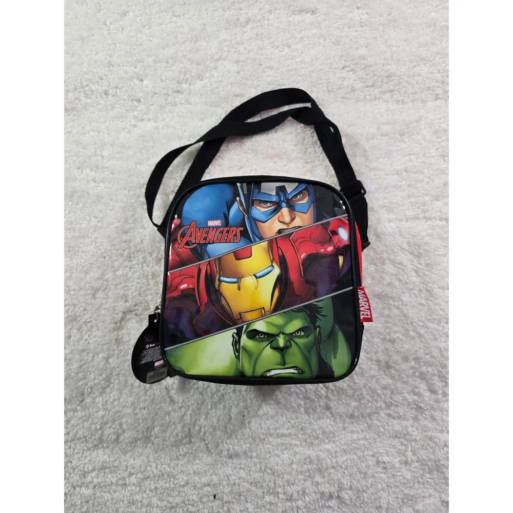 Marvel Avengers Kids School Lunch Box Insulated Bag Red Ruz 109507 Hulk Iron Man